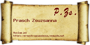 Prasch Zsuzsanna névjegykártya